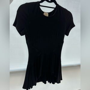 Torn by Ronny Kobo Peplum Knit Top XS